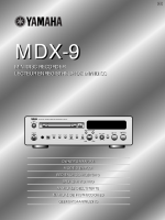 Yamaha MDX-9 - Owners Manual 